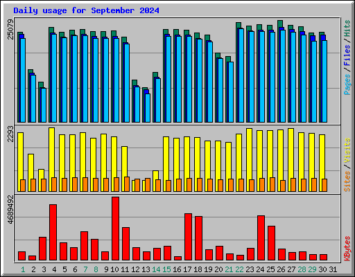 Daily usage for September 2024
