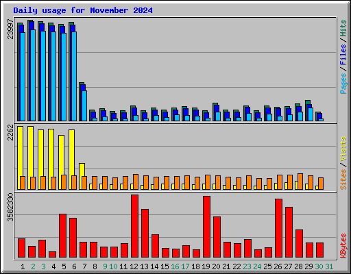 Daily usage for November 2024