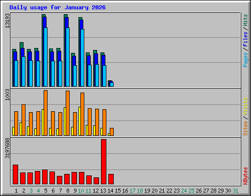 Daily usage for January 2026