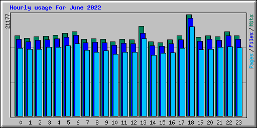 Hourly usage for June 2022