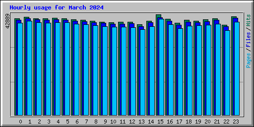 Hourly usage for March 2024