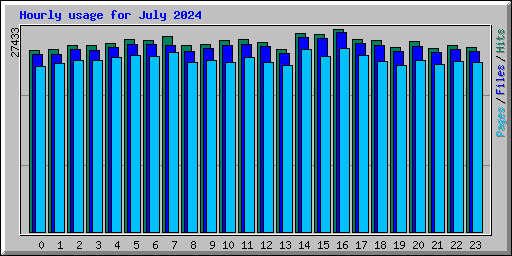 Hourly usage for July 2024
