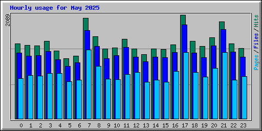 Hourly usage for May 2025