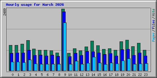 Hourly usage for March 2026